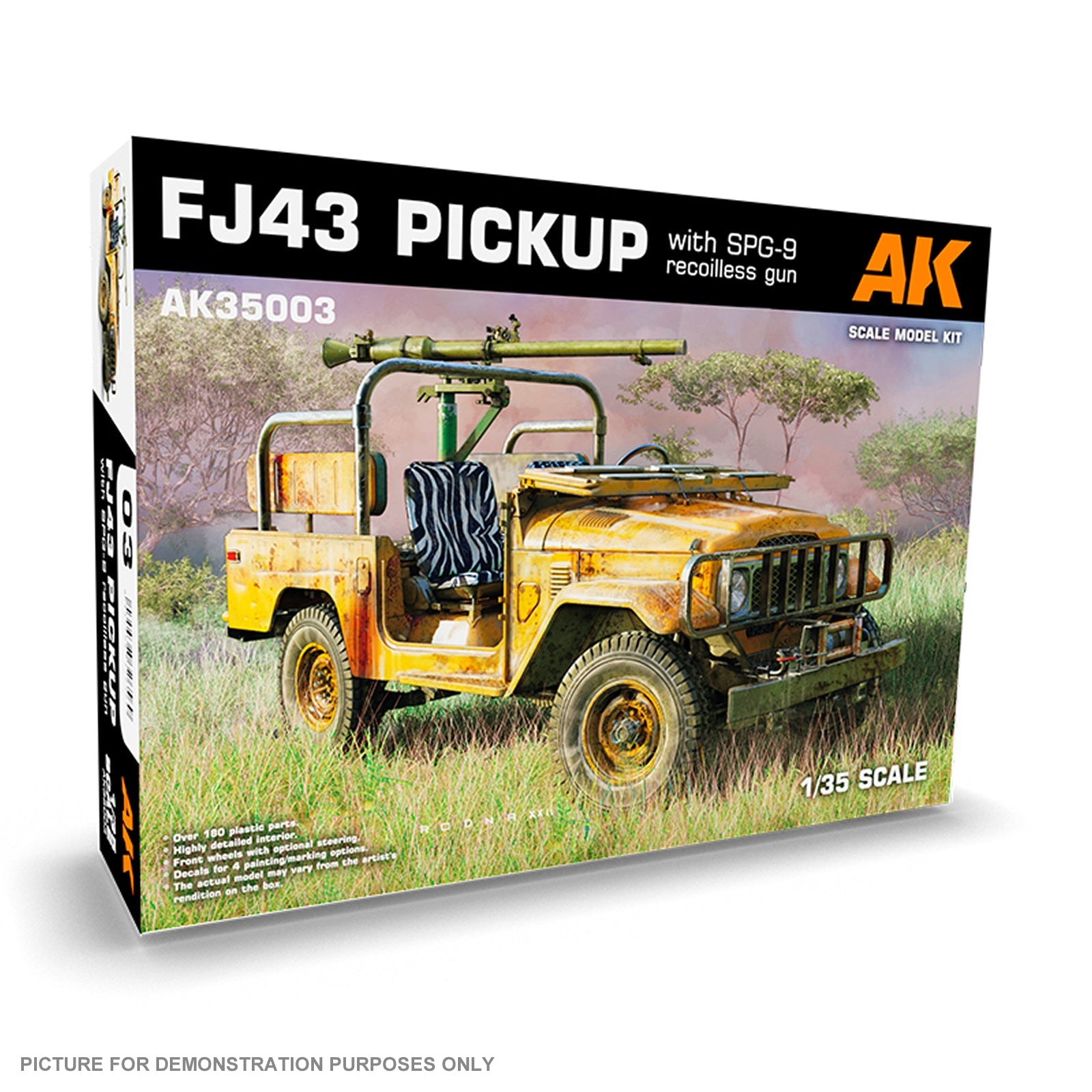 AK Interactive - 1/35 Scale Models - FJ43 PICKUP WITH SPG-9 RECOILLESS GUN